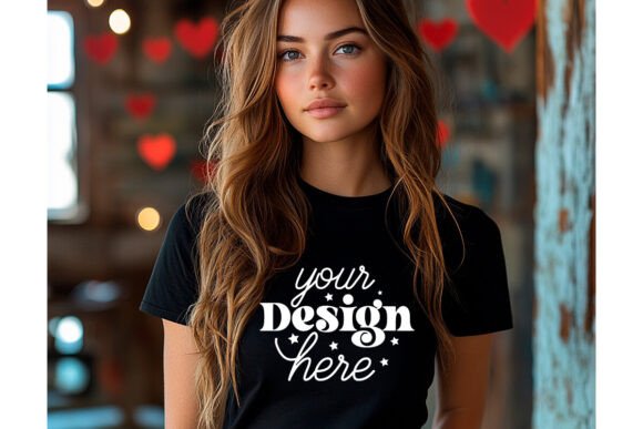 Bella Canvas 3001 Valentine Mockup 59: Premium Graphics & Product Mockups