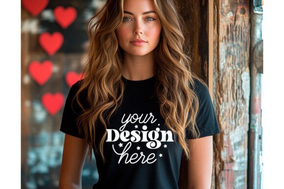 Bella Canvas 3001 Valentine Mockup 62: Graphics & Product Mockups