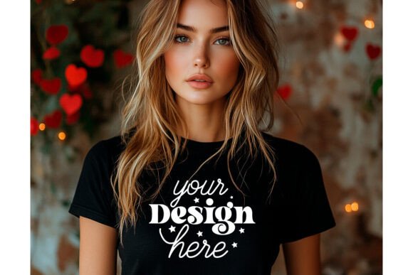 Bella Canvas 3001 Valentine Mockup 7: Graphics & Product Mockups