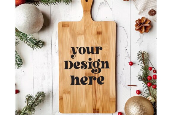 Christmas Cutting Board Mockup 4: Essential Graphics for Product Mockups