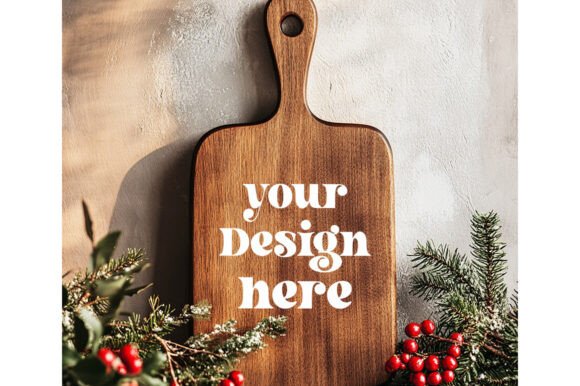 Christmas Cutting Board Mockup 48: Essential Graphics