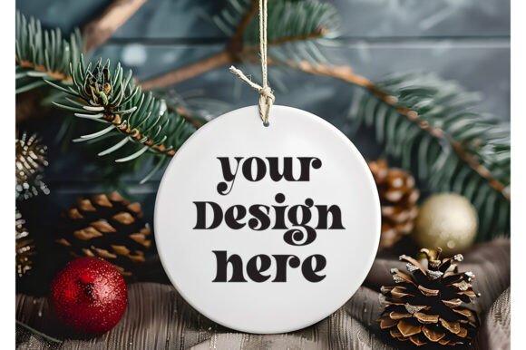 Christmas Ornament Round Sing Mockup 44: Graphics & Product Mockups