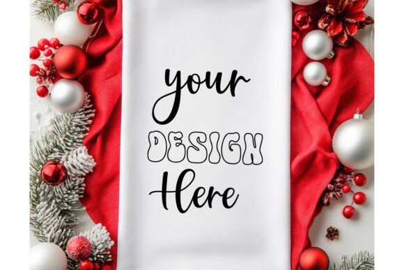 Christmas Towel Mockup 41: Graphics & Product Mockups
