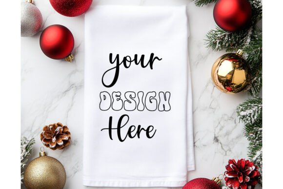 Christmas Towel Mockup 5: Premium Graphics for Product Mockups