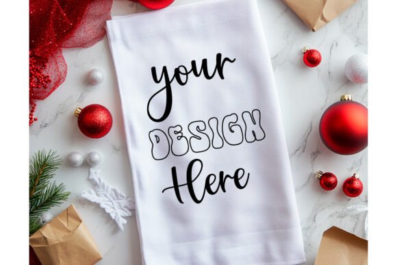 Christmas Towel Mockup 74: Graphics for Product Mockups