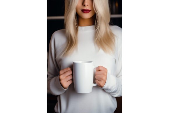 Female Coffee Mug Mockup: Graphics for Product Mockups