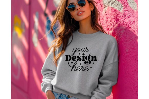 Gildan 18000 Ash Mockup 1: Premium Graphics for Product Mockups