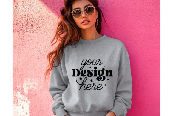 Gildan 18000 Ash Mockup 25: Graphics & Product Mockups