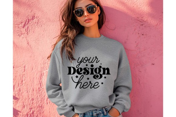 Gildan 18000 Ash Mockup 35: Essential Graphics for Product Mockups