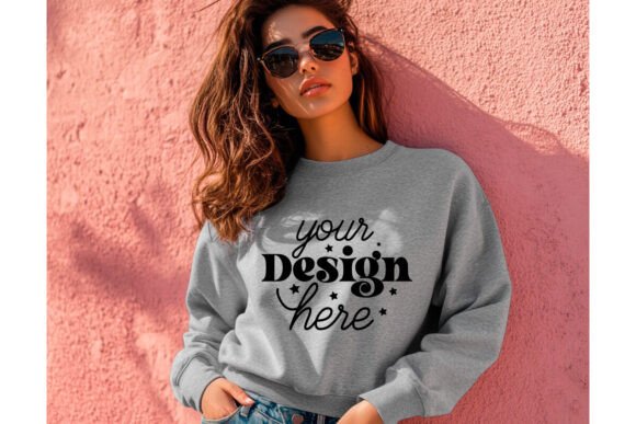 Gildan 18000 Ash Mockup 41: Graphics & Product Mockups