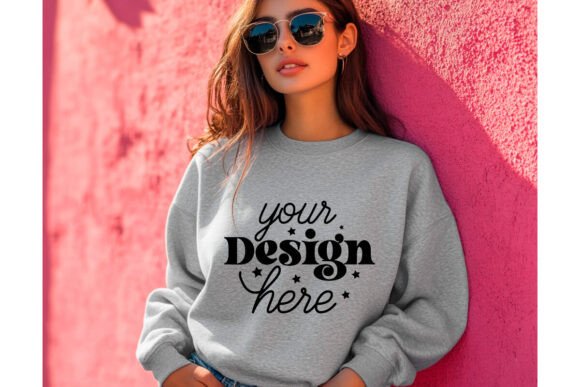 Gildan 18000 Ash Mockup 46: Graphics & Product Mockups