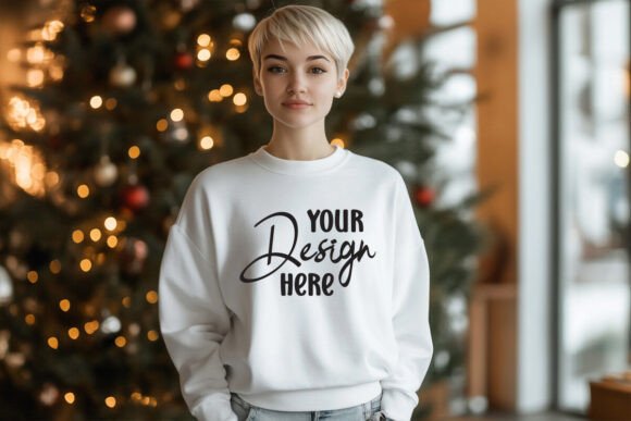 Gildan 18000 Christmas Mockup: Graphics & Product Mockups