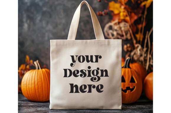 Halloween Tote Mockup 19: Graphics & Product Mockups