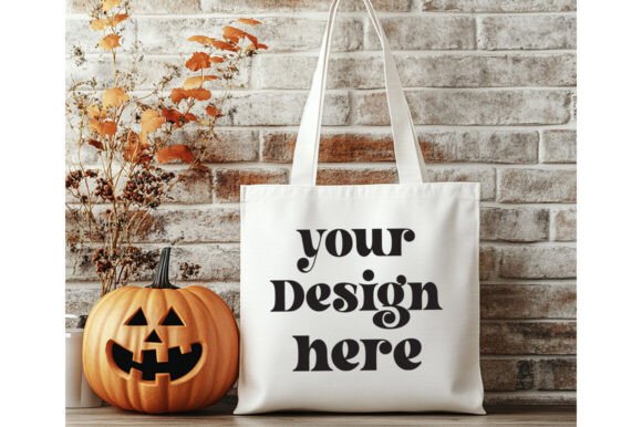 Halloween Tote Mockup 21: Graphics & Product Mockups