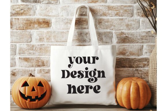 Halloween Tote Mockup 7: Essential Graphics & Product Mockups
