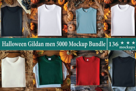 Reviewing the Halloween Gildan Men 5000 Mockup Bundle