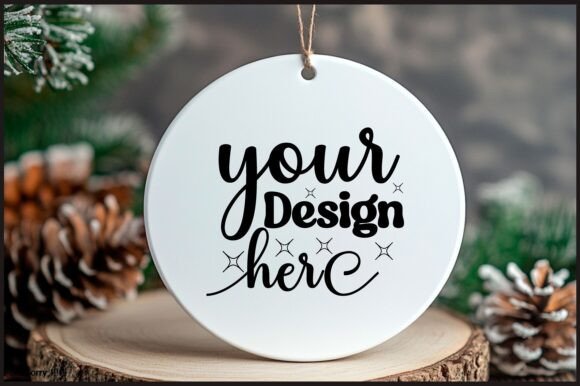 Round Christmas Ornament Mockup 1: Graphics for Product Mockups