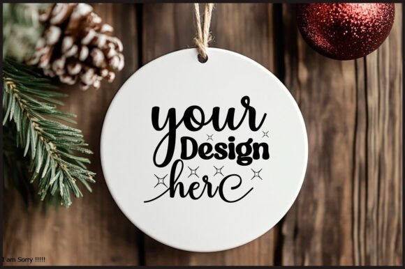 Round Christmas Ornament Mockup 114: Graphics & Product Mockups