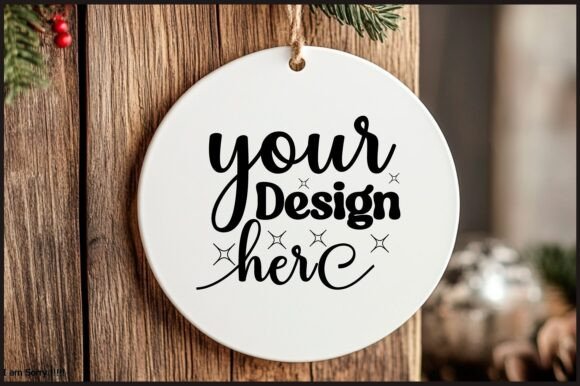 Round Christmas Ornament Mockup 13: Graphics & Product Mockups