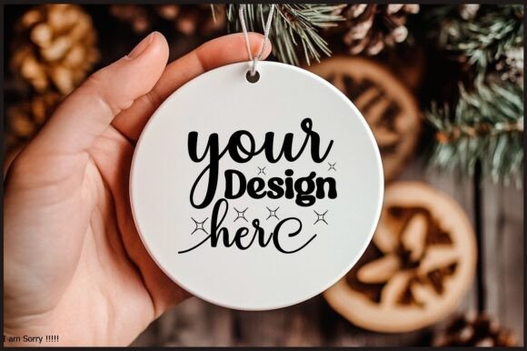 Round Christmas Ornament Mockup 143: Graphics & Product Mockups
