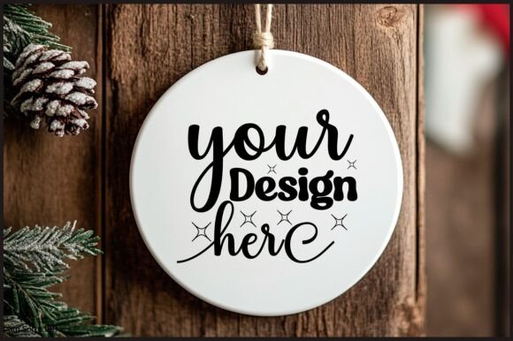 Round Christmas Ornament Mockup 15: Graphics for Product Mockups