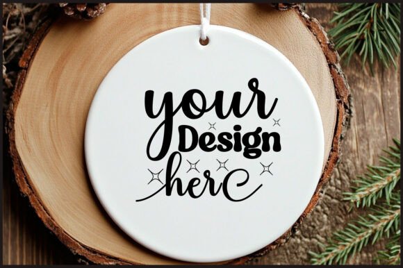 Round Christmas Ornament Mockup 154: Premium Graphics