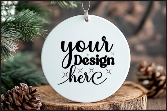Round Christmas Ornament Mockup 2: Premium Graphics for Product Mockups