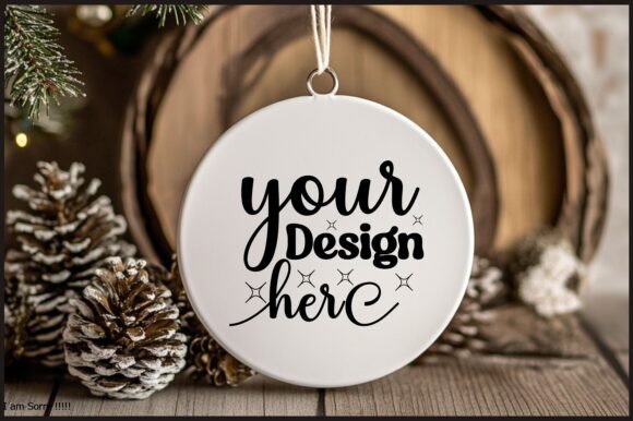 Round Christmas Ornament Mockup 48: Graphics & Product Mockups