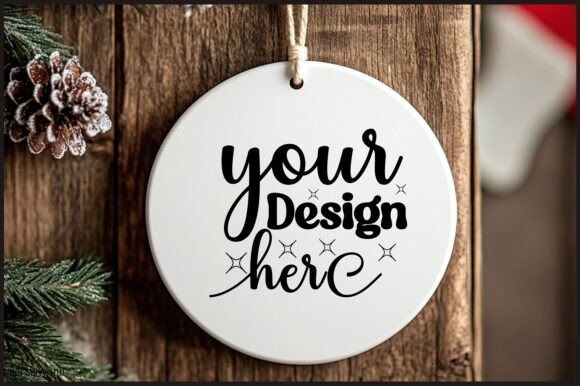 Round Christmas Ornament Mockup 60: Graphics & Product Mockups