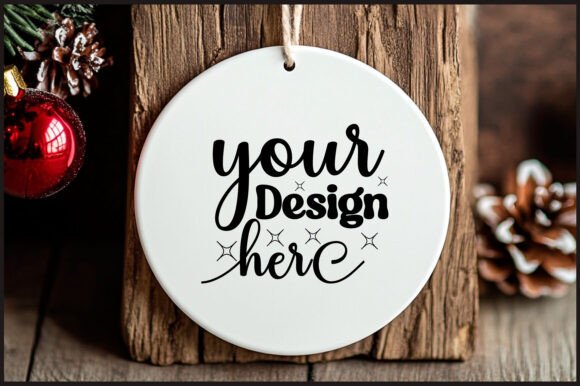 Round Christmas Ornament Mockup 75: Graphics & Product Mockups