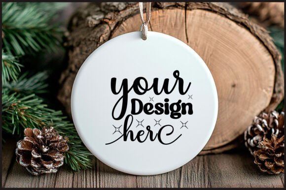 Round Christmas Ornament Mockup 89: Graphics & Product Mockups