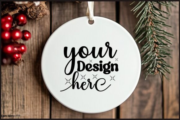 Round Christmas Ornament Mockup 9: Graphics & Product Mockups