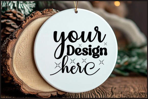Round Christmas Ornament Mockup 97: Graphics & Product Mockups